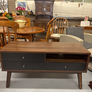 Entertainment Cabinet w Black Front, Drawers