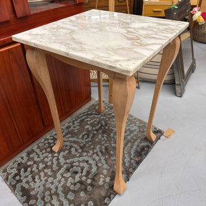Marble Top Square Table w Maple Legs