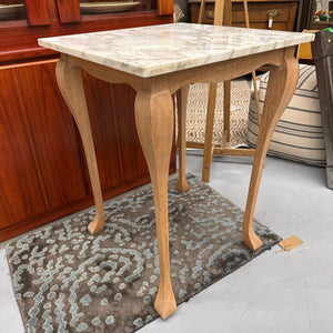 Marble Top Square Table w Maple Legs