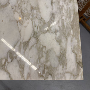 Marble Top Square Table w Maple Legs
