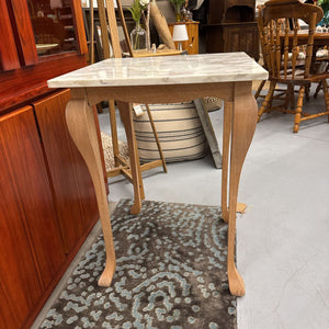 Marble Top Square Table w Maple Legs
