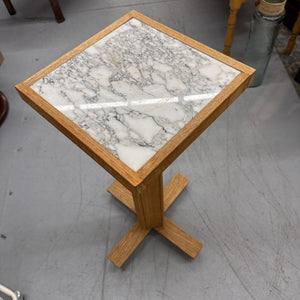 Marble Top Pedestal Table/ Plant Stand