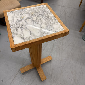 Marble Top Pedestal Table/ Plant Stand