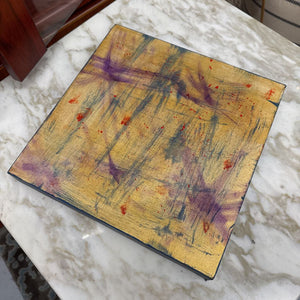 Yellow/ Gold Abstract Square Artwork