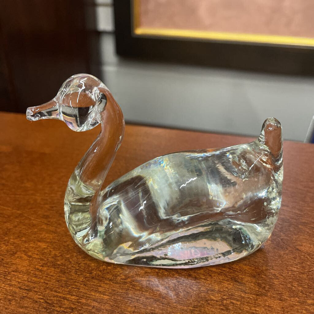 Glass Swan Figurine