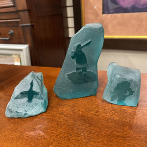 Siku Inuit Blue Etched Glass - 3 Pce. Set