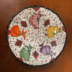 Handpainted 'Dancing Men' Plate