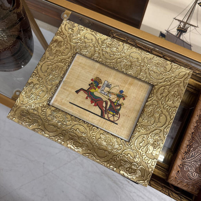 Egyptian Art in Gold Ornate Frame