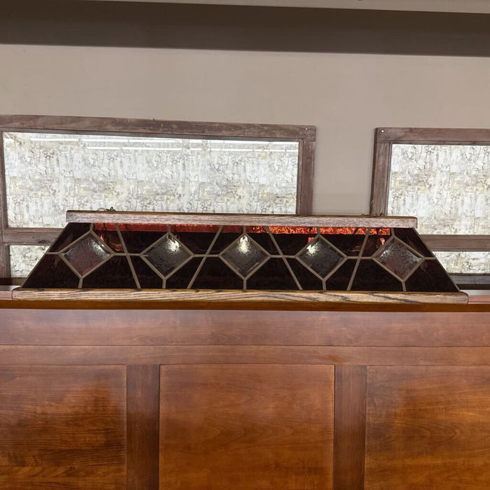 Vintage Stained Glass Billiard Light
