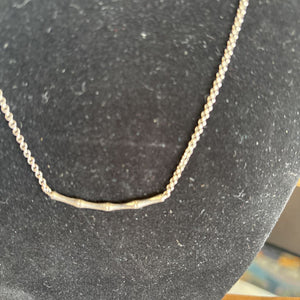 Sterling Silver Necklace with Bar Pendant