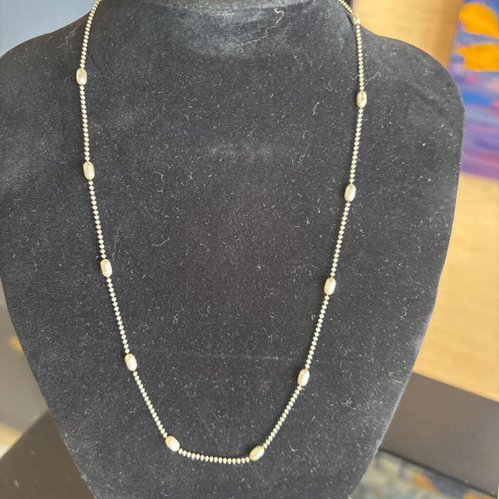 Sterling Silver Ball Bead Necklace