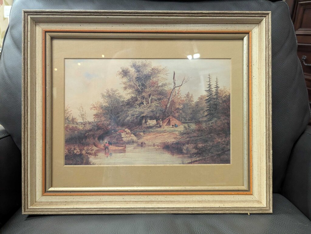 Kreighoff Framed Print - Camp & Canoe