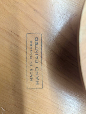 Handpainted Wooden Tray with Stand, Made in Canada