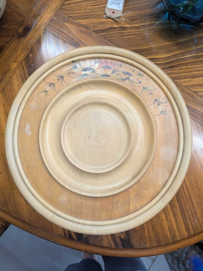 Handpainted Wooden Tray with Stand, Made in Canada