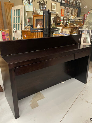 Motorized Lift Dark Wood TV Cabinet & Desk