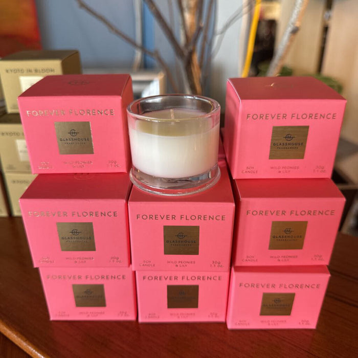Glasshouse Mini Soy Candle - FOREVER FLORENCE
