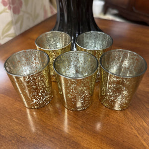 Mercury Glass Candle Votive Holders - Set of 5