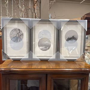 Nature Print Trio - 3 Prints in Grey Frame NEW