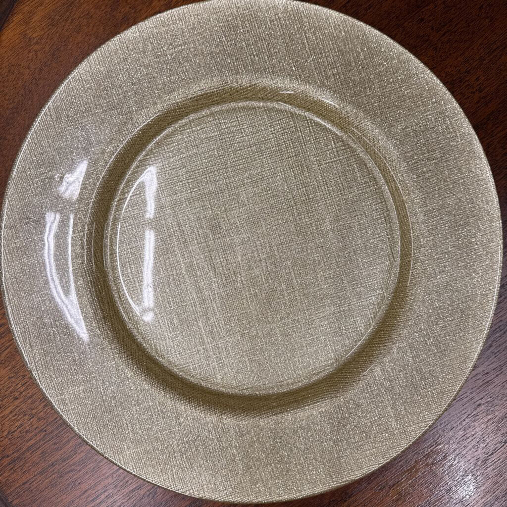 Gold Glass Charger Plate