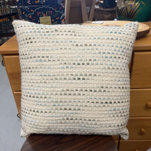 Turquoise & Grey Woven Accent Cushion/Pillow