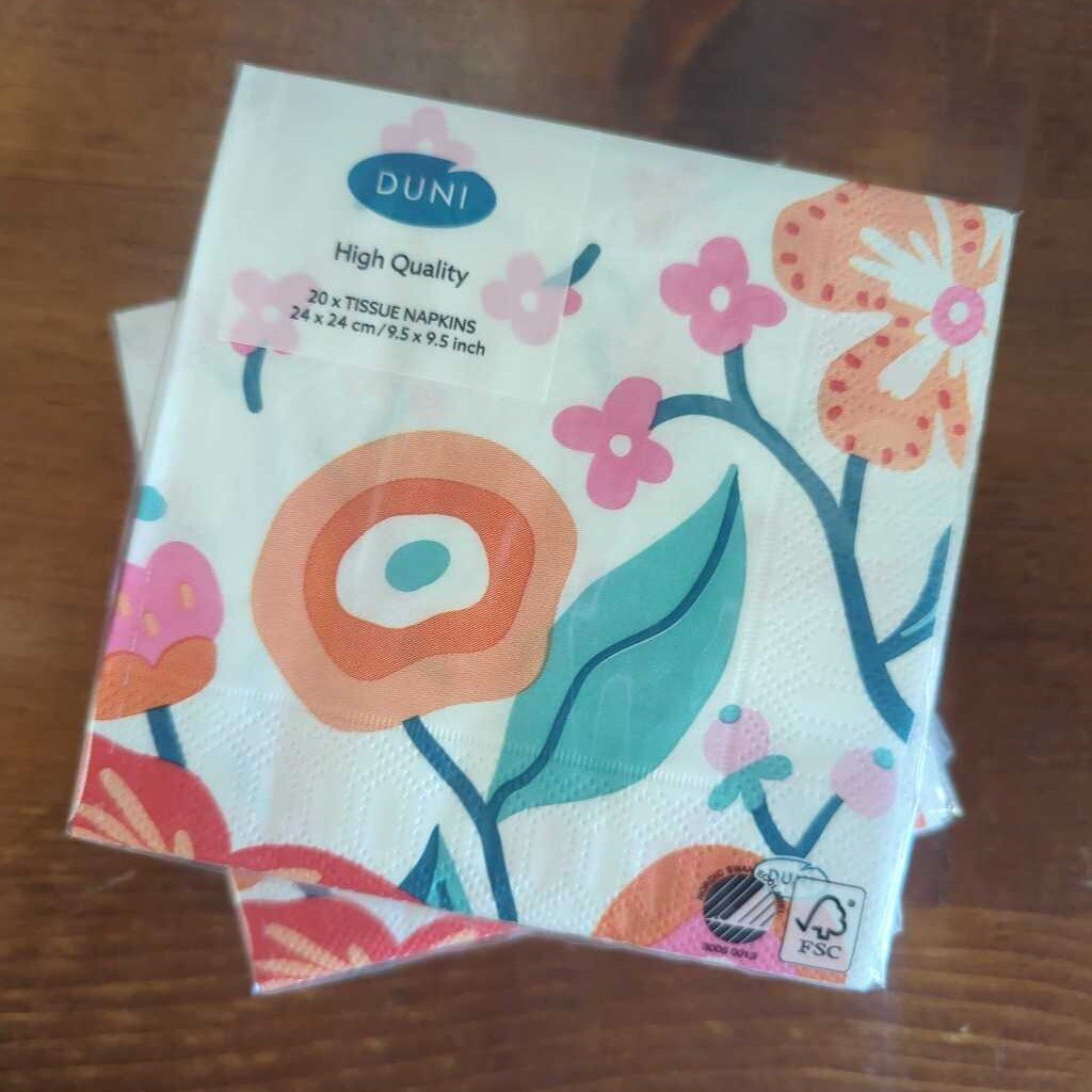 Vibrant Bloom - Duni Cocktail Napkin