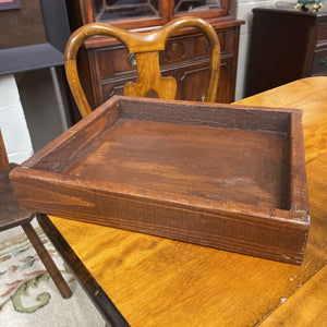 Rustic Wood Tray - Dark Brown