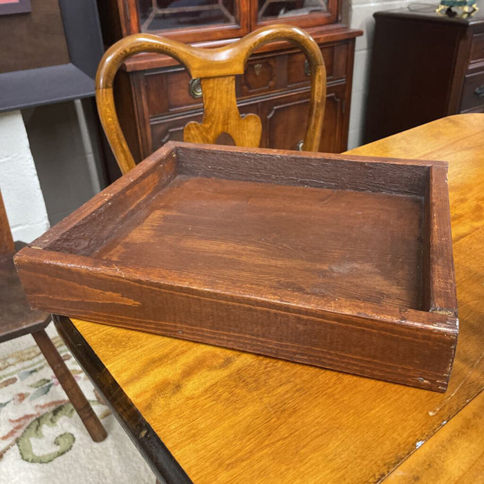 Rustic Wood Tray - Dark Brown