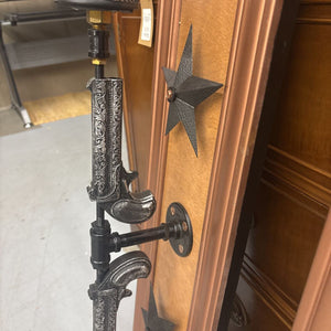 Steam Punk PAIR 'Texas Special' Pistol Wall Sconces by Local Artist Jeff Baker