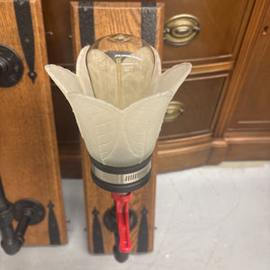 Steam Punk PAIR Tulip Shade Wall Sconces by Local Artist Jeff Baker