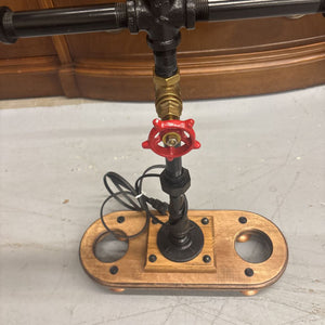 Steam Punk Milk Bottle Table Lamp by Local Artist Jeff Baker