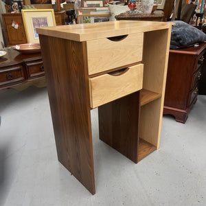 Japanese Style Handcrafted Prep Table- Pine & Oak w Curved Handles