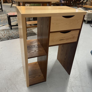 Japanese Style Handcrafted Prep Table- Pine & Oak w Curved Handles