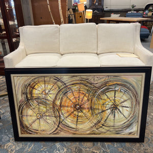 "Bicycle Wheels" Framed Original Art - Artist Unknown