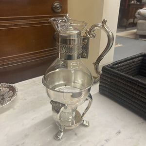 FB Rogers Vintage Silver Plated & Glass Coffee/Tea Warmer