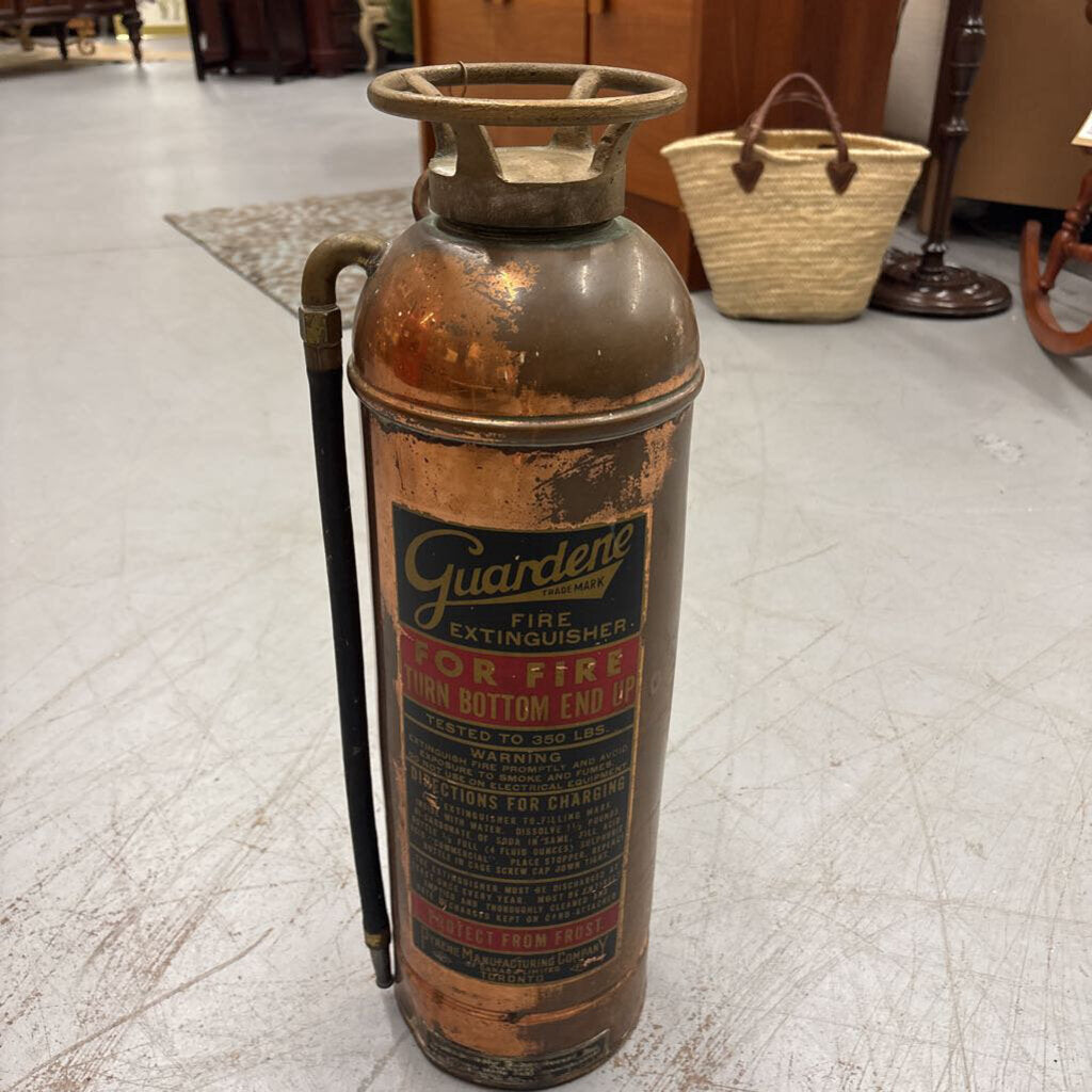 Antique Copper Fire Extinguisher