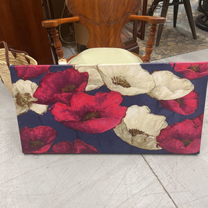Poppies Print- Pinks & Navy Blue