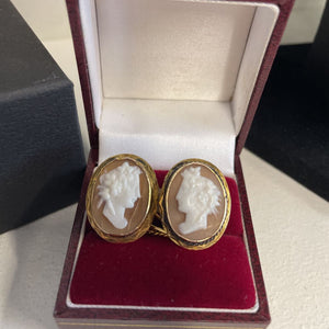 Antique Italian Double Cameo Shell Brooch