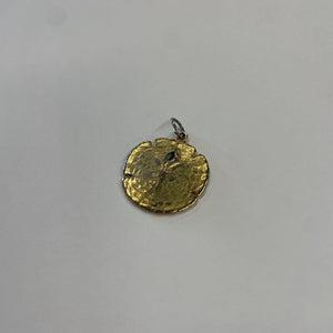 Sand Dollar Charm - 10k Gold