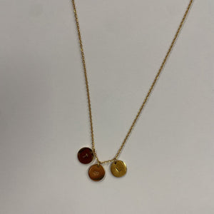 Gold Plated Initial Necklace - "T♡L"