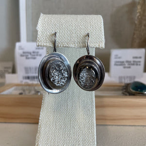 Stirling Silver Geode Earrings