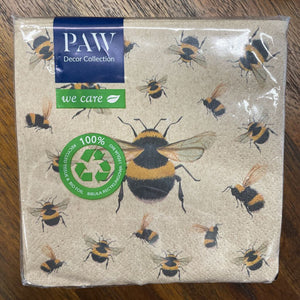 We Care Flying Bees Cocktail Napkin C-032700