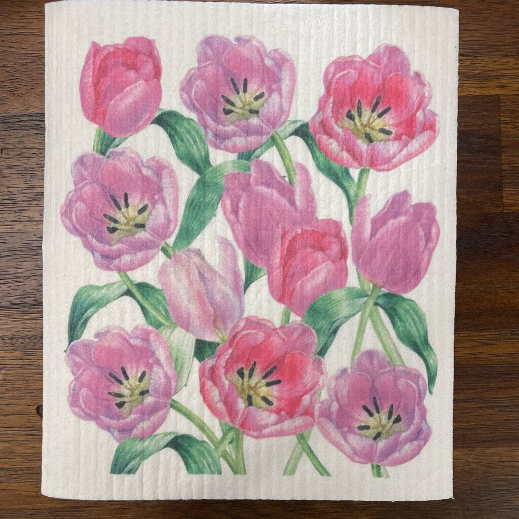 ABBOTT - Tulips Swedish Dishcloth ASD 014
