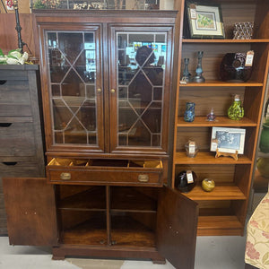1930's Corner Cabinet w Drawer & Lower Cupboard