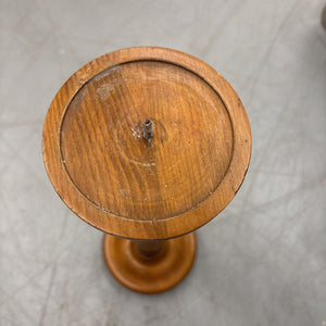 Antique Pine Turned Pillar Candlestick Holder