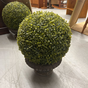 Outdoor/Indoor - Faux Round Box Wood in Grey Planter