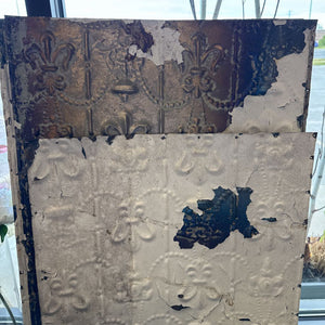 Salvage Sheet of Tin from Farmhouse - Painted