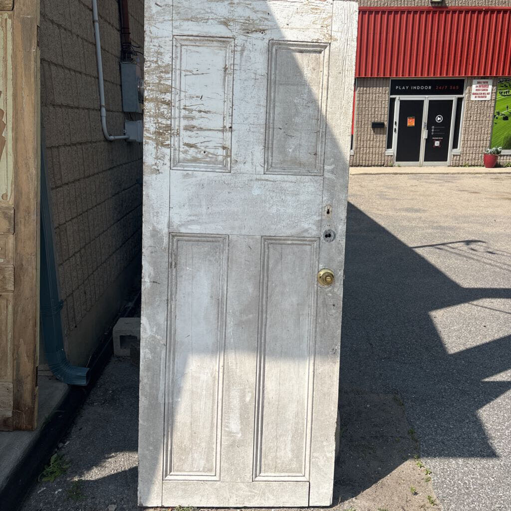 Salvage Door - White with Gold Knob