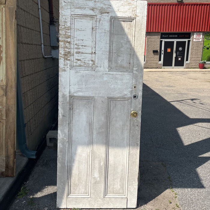 Salvage Door - White with Gold Knob