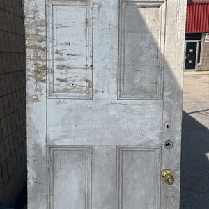 Salvage Door - White with Gold Knob