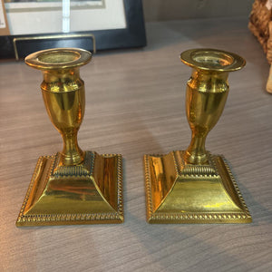 Brass Candle Holders - Set of 2